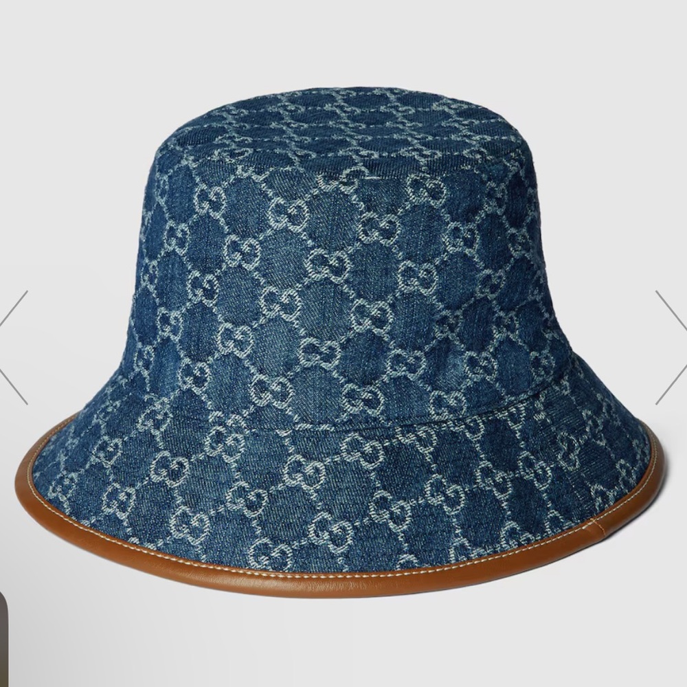 NWT Gucci GG Denim Bucket Hat Size M 58cm